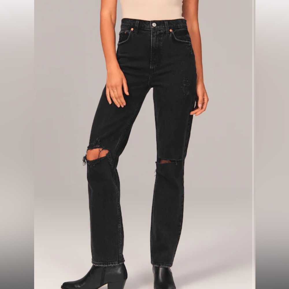 Abercrombie and Fitch the 90s Straight ultra high rise jean
